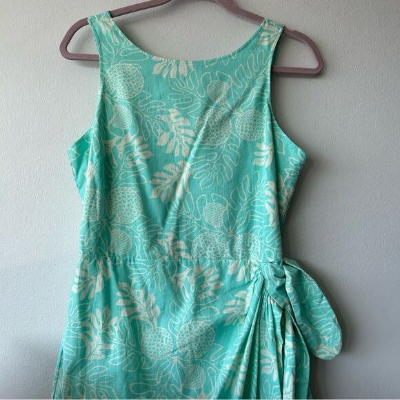 Patagonia Pataloha 100% Organic Cotton Ulu Bend Blue Floral Hawaiian Dress - Picture 1 of 10